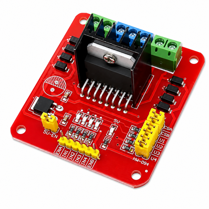 L298N Dual H Bridge DC/Stepper Motor Driver